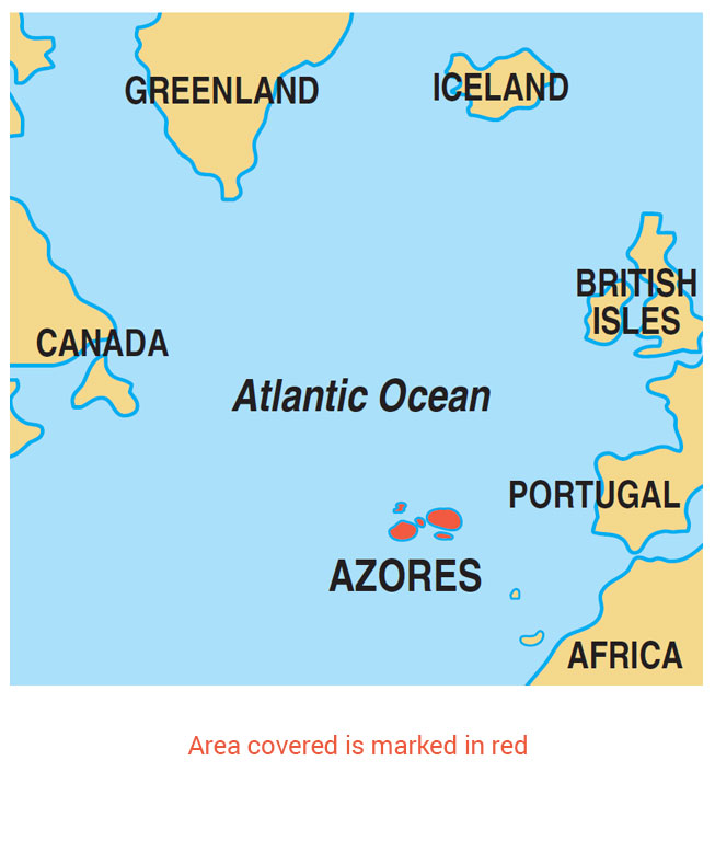 Azores Location On World Map   Azores Map 