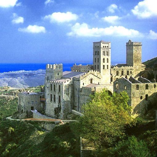 View of the Sant Pere de Rodes former Benedictine monastery, Catalonia, Spain