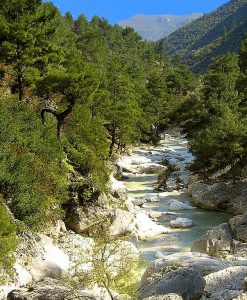 View of the river at Dereaǧzı, Turkey