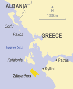 Zákynthos map